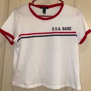 Forever 21 Red, White, Blue Vintage tee